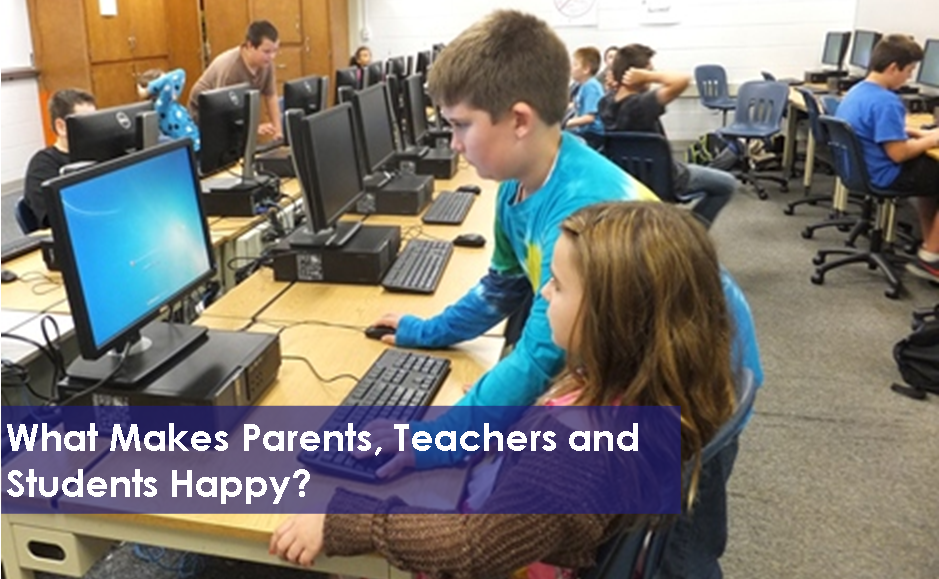 What Makes Parents, Teachers and Students Happy?
